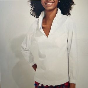 VINEYARD VINES RUFFLE NECK POPOVER-NWOT